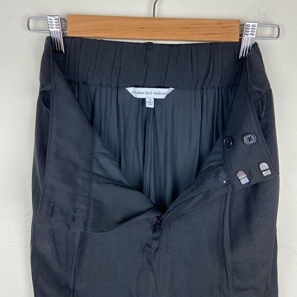 Cupcakes & Cashmere Lindsey Paper Bag High-Waisted Pant - Black - Picture 8 of 8